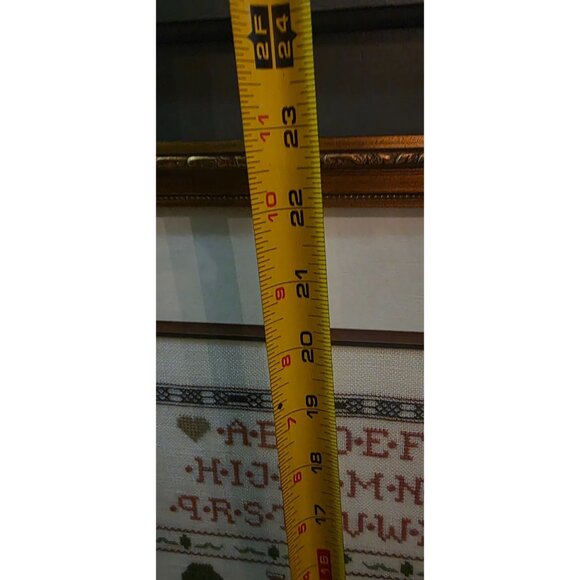 Cross Stitch Handmade Framed Savannah 1733 Alphabet House Design 19x23" Inches - Picture 6 of 6